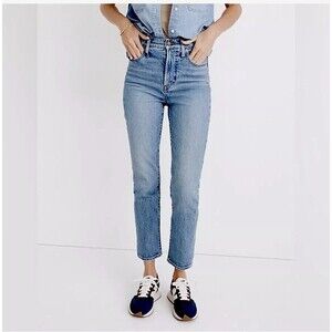 Madewell 28 The Perfect Vintage Straight Jean In Banner Wash NA917 Mom Jean